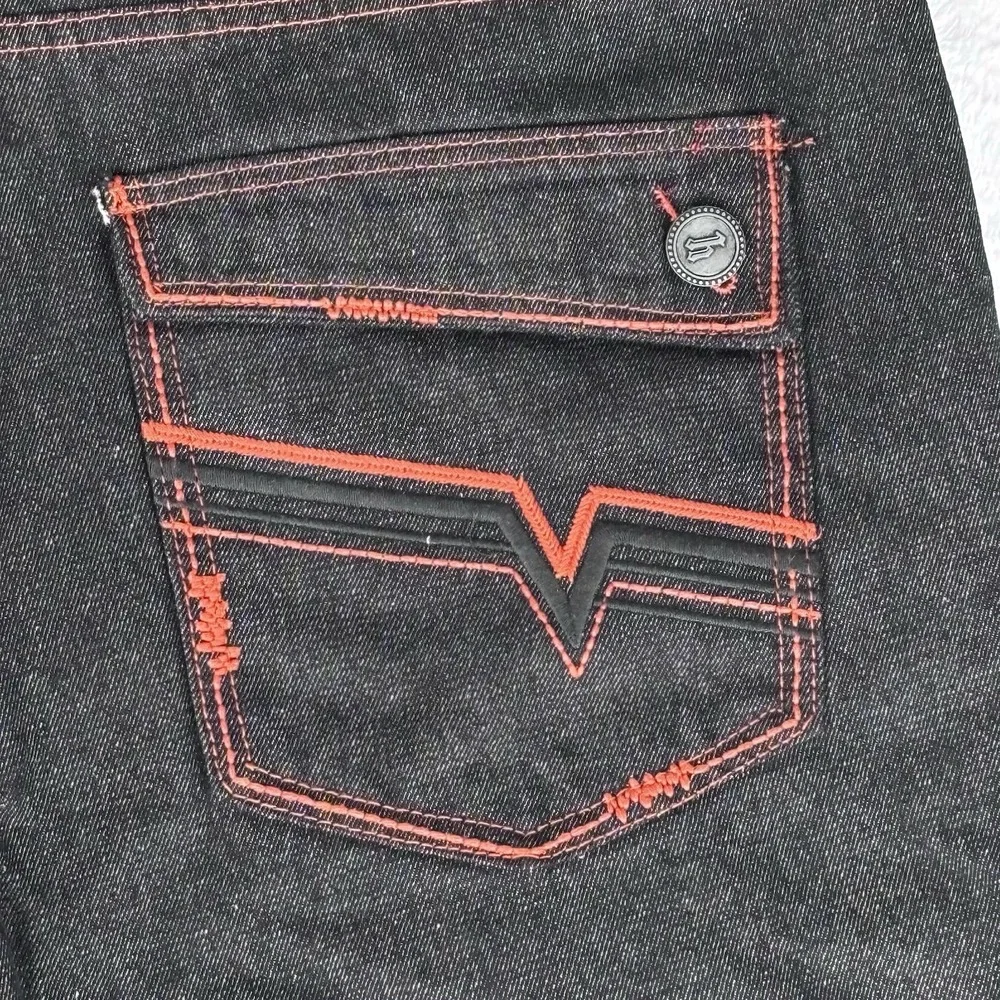 Hova Jeans Men's Black Bermuda Jean Shorts Size 42 Vintage Y2K Grunge‎